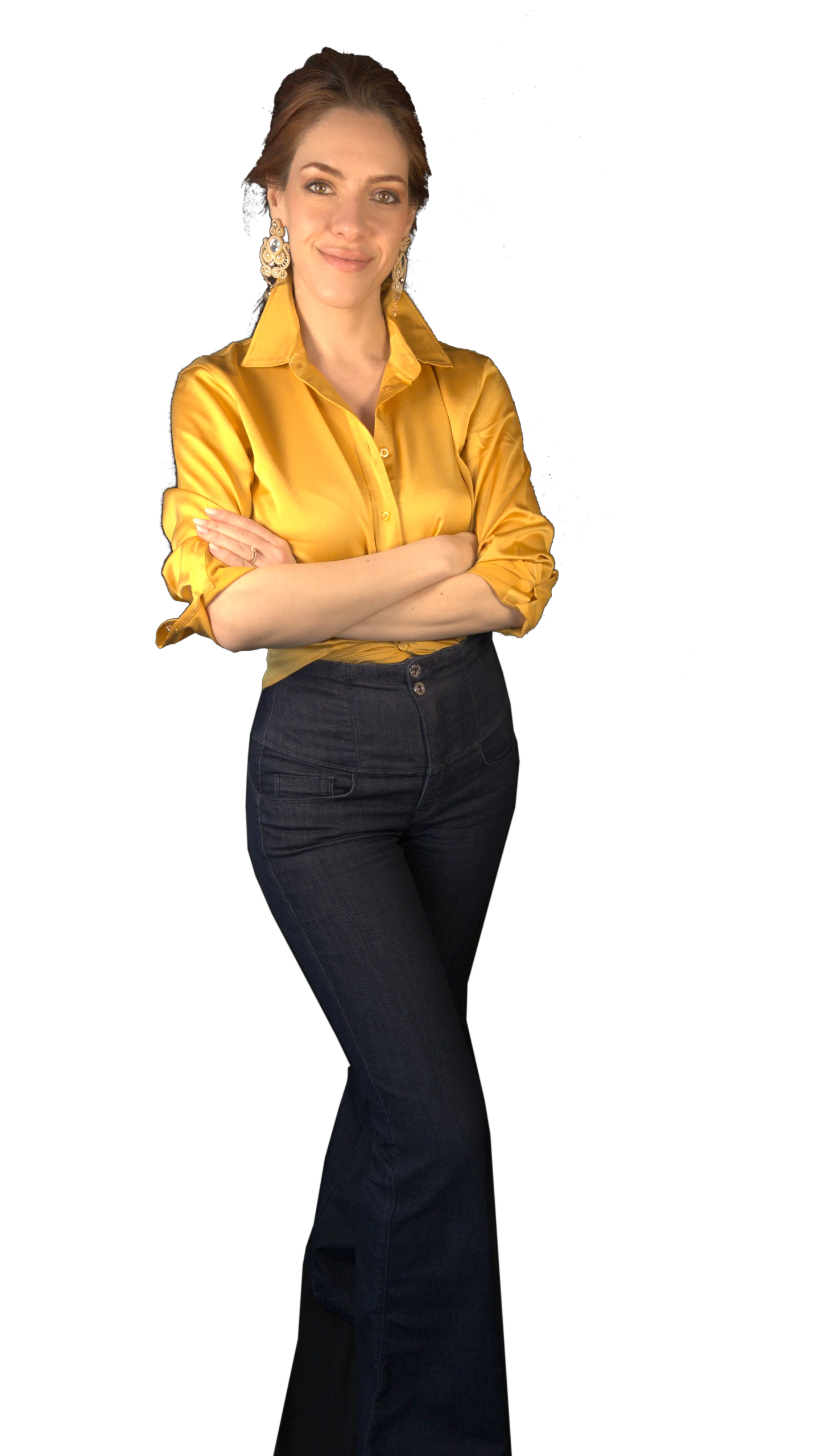 Portrait of embroidery artist Laura S. Urbina, also teacher of Haute Couture embroidery through several embroidery programs such as embroidery video tutorials.